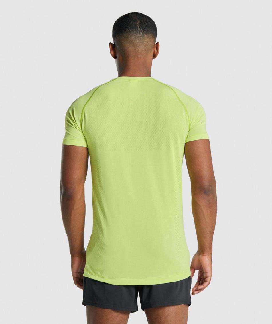 T Shirts Gymshark Vital Light Seamless Hombre Amarillo | CO 3344CTV